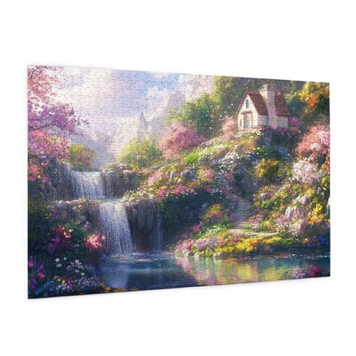 Garten Puzzle 5000 Teile Erwachsene Puzzle Haus Muster Design mit Geschenkbox-Verpackung als Geschenk für Frauen, Anspruchsvolle Familienaktivität für Anfänger, Zimmer Deko 105 x 156 cm -1859y von Zyupwjyy