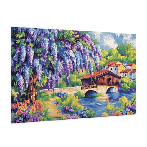 Garten Puzzle 5000 Teile Erwachsene Puzzle Landschaft Muster Design mit Geschenkbox-Verpackung als Geschenk für Frauen, Anspruchsvolle Familienaktivität für Anfänger, Zimmer Deko 105 x 156 cm -1861y von Zyupwjyy