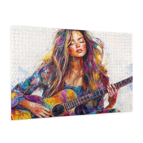 Gitarre Puzzle 1000 Teile Erwachsene Puzzle Frau Muster Design mit Geschenkbox-Verpackung als Geschenk für Frauen, Anspruchsvolle Familienaktivität für Anfänger, Zimmer Deko 75 x 50 cm -1896y Gitarre Puzzle 1000 Teile Erwachsene Puzzle Frau Muster Design mit Geschenkbox-Verpackung als Geschenk für Frauen, Anspruchsvolle Familienaktivität für Anfänger, Zimmer Deko 75 x 50 cm -1896y von Zyupwjyy