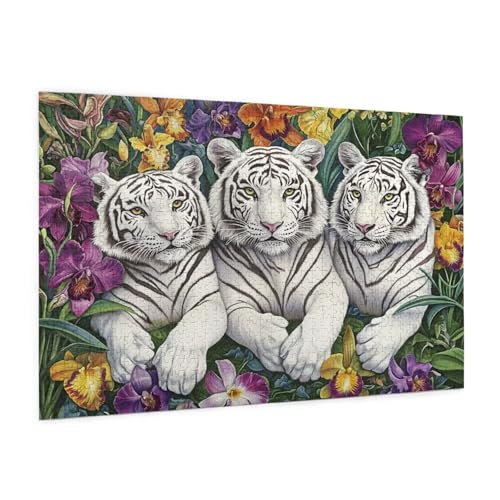 Glücklich Puzzle 300 Teile Erwachsene Puzzle Tiger Muster Design mit Geschenkbox-Verpackung als Geschenk für Frauen, Anspruchsvolle Familienaktivität für Anfänger, Zimmer Deko 40 x 28 cm -768y Glücklich Puzzle 300 Teile Erwachsene Puzzle Tiger Muster Design mit Geschenkbox-Verpackung als Geschenk für Frauen, Anspruchsvolle Familienaktivität für Anfänger, Zimmer Deko 40 x 28 cm -768y von Zyupwjyy