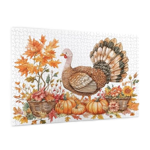 Halloween Puzzle 300 Teile Erwachsene Puzzle Bauernhof Muster Design mit Geschenkbox-Verpackung als Geschenk für Frauen, Anspruchsvolle Familienaktivität für Anfänger, Zimmer Deko 40 x 28 cm -1005y von Zyupwjyy