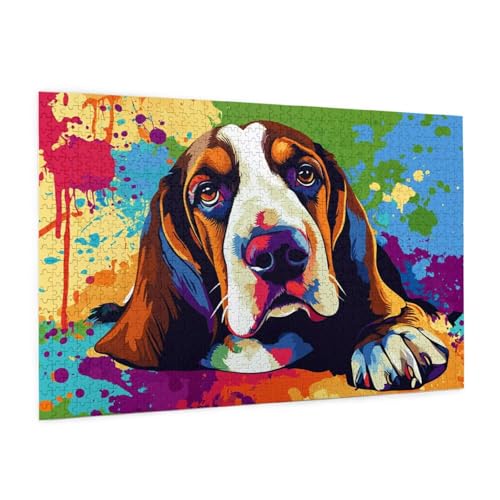 Hund Puzzle 2000 Teile Erwachsene Puzzle Tier Muster Design mit Geschenkbox-Verpackung als Geschenk für Frauen, Anspruchsvolle Familienaktivität für Erwachsene Anfänger, Zimmer Deko 99 x 70 cm -387y von Zyupwjyy