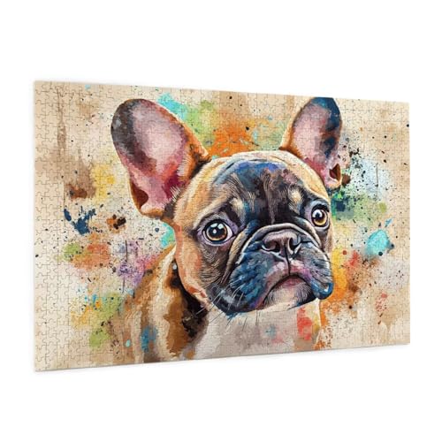 Hund Puzzle 300 Teile Erwachsene Puzzle Tier Muster Design mit Geschenkbox-Verpackung als Geschenk für Frauen, Anspruchsvolle Familienaktivität für Erwachsene Anfänger, Zimmer Deko 40 x 28 cm -1547y von Zyupwjyy