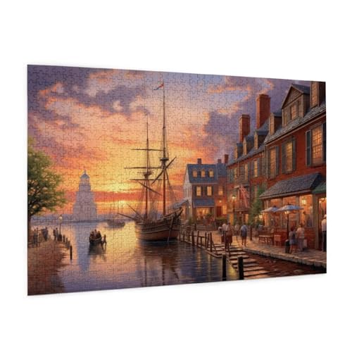 Italien Puzzle 5000 Teile Erwachsene Puzzle Landschaft Muster Design mit Geschenkbox-Verpackung als Geschenk für Frauen, Anspruchsvolle Familienaktivität für Anfänger, Zimmer Deko 105 x 156 cm -1028y von Zyupwjyy