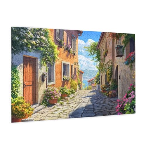 Italien Puzzle 5000 Teile Erwachsene Puzzle Stadt Muster Design mit Geschenkbox-Verpackung als Geschenk für Frauen, Anspruchsvolle Familienaktivität für Anfänger, Zimmer Deko 105 x 156 cm -1043y von Zyupwjyy