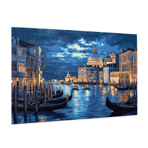 Italien Puzzles 2000 Teile Erwachsene Puzzle Landschaft Muster Design mit Geschenkbox-Verpackung als Geschenk für Frauen, Anspruchsvolle Familienaktivität für Anfänger, Zimmer Deko 99 x 70 cm -2312y von Zyupwjyy