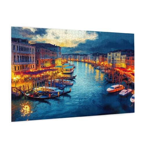 Italien Puzzles 2000 Teile Erwachsene Puzzle Stadt Muster Design mit Geschenkbox-Verpackung als Geschenk für Frauen, Anspruchsvolle Familienaktivität für Anfänger, Zimmer Deko 99 x 70 cm -2313y von Zyupwjyy