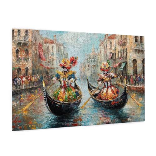Italien Puzzles 2000 Teile Erwachsene Puzzle Straße Muster Design mit Geschenkbox-Verpackung als Geschenk für Frauen, Anspruchsvolle Familienaktivität für Anfänger, Zimmer Deko 99 x 70 cm -2311y von Zyupwjyy