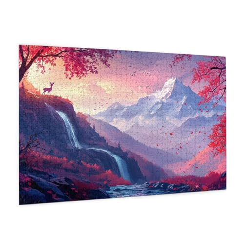 Japan Puzzle 2000 Teile Erwachsene Puzzle Landschaft Muster Design mit Geschenkbox-Verpackung als Geschenk für Frauen, Anspruchsvolle Familienaktivität für Anfänger, Zimmer Deko 99 x 70 cm -2232y von Zyupwjyy