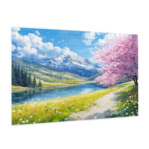 Japan Puzzle 2000 Teile Erwachsene Puzzle Landschaft Muster Design mit Geschenkbox-Verpackung als Geschenk für Frauen, Anspruchsvolle Familienaktivität für Anfänger, Zimmer Deko 99 x 70 cm -2243y von Zyupwjyy