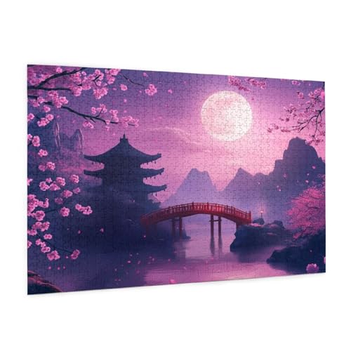 Japan Puzzle 300 Teile Erwachsene Puzzle Landschaft Muster Design mit Geschenkbox-Verpackung als Geschenk für Frauen, Anspruchsvolle Familienaktivität für Anfänger, Zimmer Deko 40 x 28 cm -2231y von Zyupwjyy