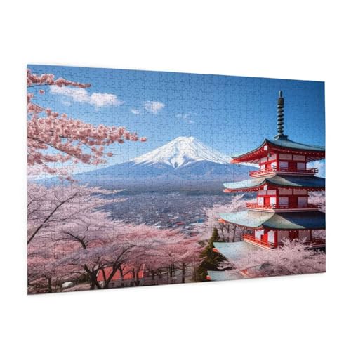 Japan Puzzle 300 Teile Erwachsene Puzzle Landschaft Muster Design mit Geschenkbox-Verpackung als Geschenk für Frauen, Anspruchsvolle Familienaktivität für Anfänger, Zimmer Deko 40 x 28 cm -980y von Zyupwjyy