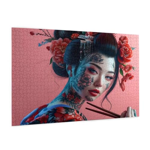 Japan Puzzle 5000 Teile Erwachsene Puzzle Frau Muster Design mit Geschenkbox-Verpackung als Geschenk für Frauen, Anspruchsvolle Familienaktivität für Anfänger, Zimmer Deko 105 x 156 cm -2259y von Zyupwjyy