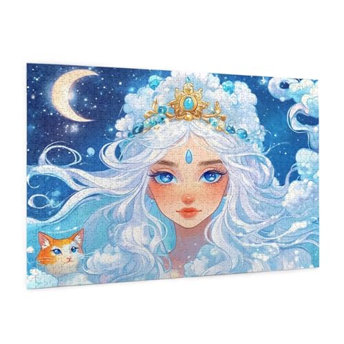 Karikatur Puzzle 2000 Teile Erwachsene Puzzle Mädchen Muster Design mit Geschenkbox-Verpackung als Geschenk für Frauen, Anspruchsvolle Familienaktivität für Anfänger, Zimmer Deko 99 x 70 cm -1972y von Zyupwjyy