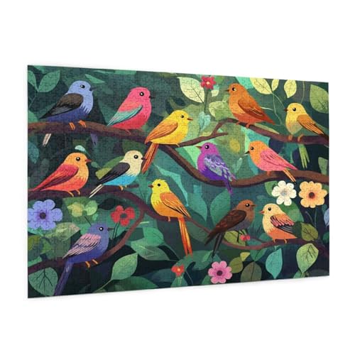 Karikatur Puzzle 2000 Teile Erwachsene Puzzle Tier Muster Design mit Geschenkbox-Verpackung als Geschenk für Frauen, Anspruchsvolle Familienaktivität für Anfänger, Zimmer Deko 99 x 70 cm -1971y von Zyupwjyy