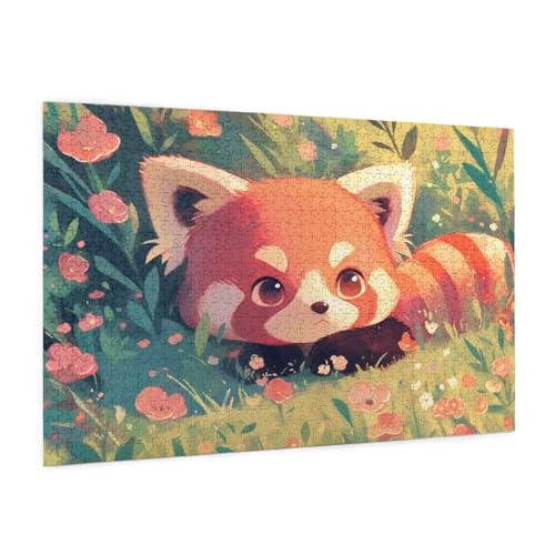 Karikatur Puzzle 2000 Teile Erwachsene Puzzle Waschbär Muster Design mit Geschenkbox-Verpackung als Geschenk für Frauen, Anspruchsvolle Familienaktivität für Anfänger, Zimmer Deko 99 x 70 cm -1964y von Zyupwjyy