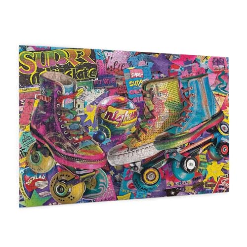 Karikatur Puzzle 5000 Teile Erwachsene Puzzle Graffiti Muster Design mit Geschenkbox-Verpackung als Geschenk für Frauen, Anspruchsvolle Familienaktivität für Anfänger, Zimmer Deko 105 x 156 cm -1977y von Zyupwjyy