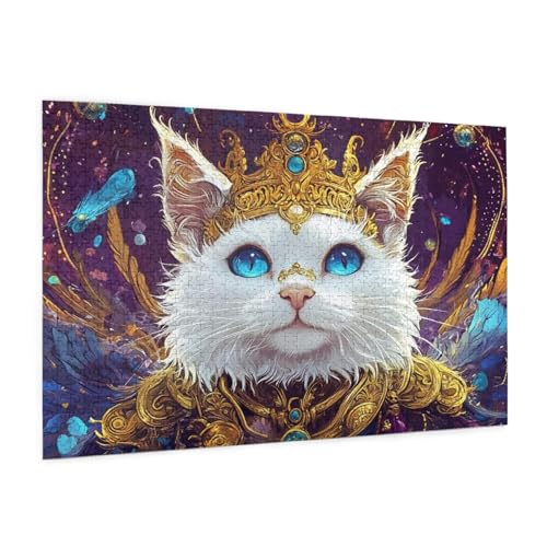 Katze Puzzle 2000 Teile Erwachsene Puzzle Anime Muster Design mit Geschenkbox-Verpackung als Geschenk für Frauen, Anspruchsvolle Familienaktivität für Erwachsene Anfänger,Zimmer Deko 99 x 70 cm -872y von Zyupwjyy