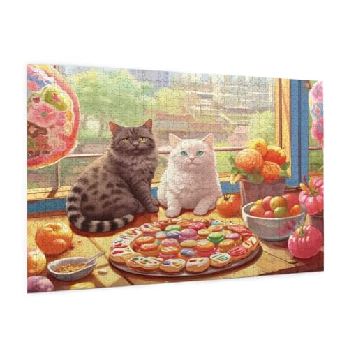 Katze Puzzle 2000 Teile Erwachsene Puzzle Küche Muster Design mit Geschenkbox-Verpackung als Geschenk für Frauen, Anspruchsvolle Familienaktivität für Erwachsene Anfänger,Zimmer Deko 99 x 70 cm -866y Katze Puzzle 2000 Teile Erwachsene Puzzle Küche Muster Design mit Geschenkbox-Verpackung als Geschenk für Frauen, Anspruchsvolle Familienaktivität für Erwachsene Anfänger,Zimmer Deko 99 x 70 cm -866y von Zyupwjyy
