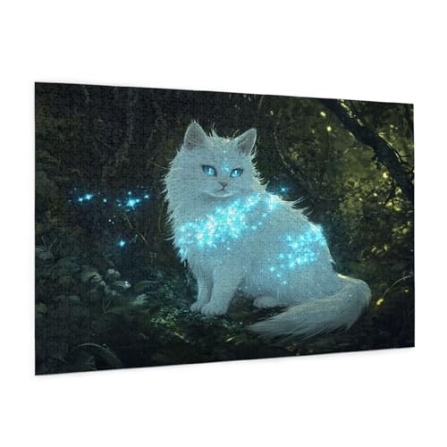 Katze Puzzle 2000 Teile Erwachsene Puzzle Tier Muster Design mit Geschenkbox-Verpackung als Geschenk für Frauen, Anspruchsvolle Familienaktivität für Erwachsene Anfänger, Zimmer Deko 99 x 70 cm -881y Katze Puzzle 2000 Teile Erwachsene Puzzle Tier Muster Design mit Geschenkbox-Verpackung als Geschenk für Frauen, Anspruchsvolle Familienaktivität für Erwachsene Anfänger, Zimmer Deko 99 x 70 cm -881y von Zyupwjyy