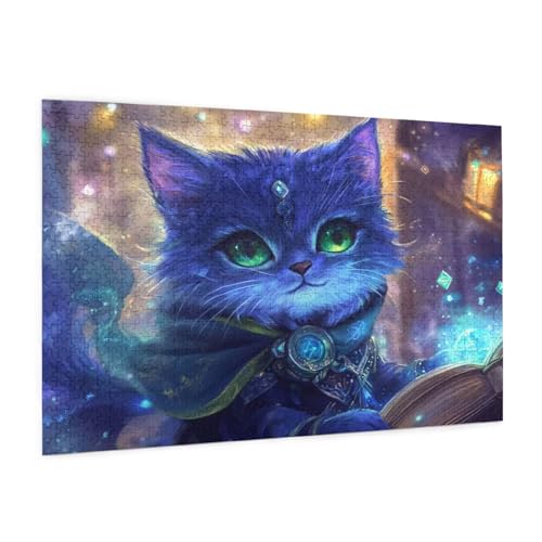 Katze Puzzle 2000 Teile Erwachsene Puzzle Tier Muster Design mit Geschenkbox-Verpackung als Geschenk für Frauen, Anspruchsvolle Familienaktivität für Erwachsene Anfänger,Zimmer Deko 99 x 70 cm -2089y von Zyupwjyy