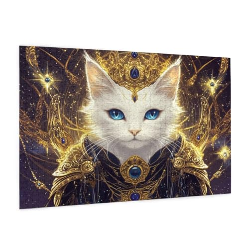 Katze Puzzle 300 Teile Erwachsene Puzzle Anime Muster Design mit Geschenkbox-Verpackung als Geschenk für Frauen, Anspruchsvolle Familienaktivität für Erwachsene Anfänger,Zimmer Deko 40 x 28 cm -2079y von Zyupwjyy
