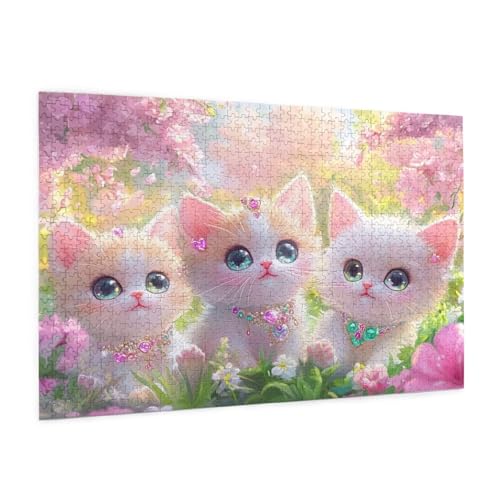 Katze Puzzle 300 Teile Erwachsene Puzzle Interessant Muster Design mit Geschenkbox-Verpackung als Geschenk für Frauen, Anspruchsvolle Familienaktivität für Anfänger, Zimmer Deko 40 x 28 cm -908y von Zyupwjyy