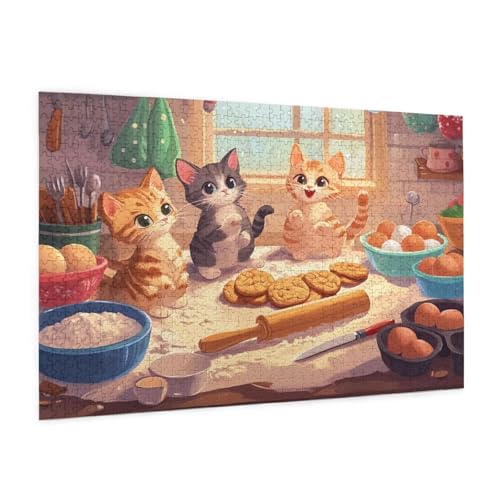 Katze Puzzle 5000 Teile Erwachsene Puzzle Interessant Muster Design mit Geschenkbox-Verpackung als Geschenk für Frauen, Anspruchsvolle Familienaktivität für Anfänger, Zimmer Deko 105 x 156 cm -910y von Zyupwjyy