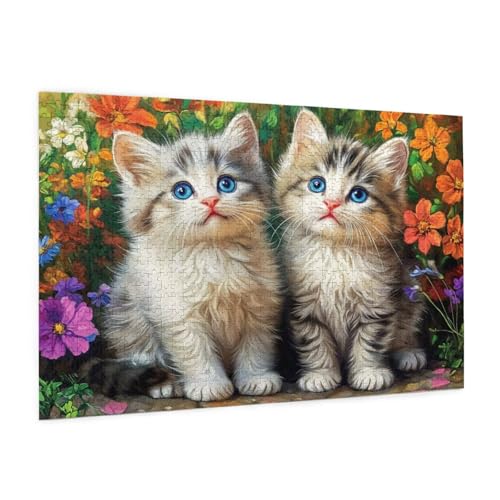 Katze Puzzle 5000 Teile Erwachsene Puzzle Tier Muster Design mit Geschenkbox-Verpackung als Geschenk für Frauen, Anspruchsvolle Familienaktivität für Anfänger, Zimmer Deko 105 x 156 cm -2086y von Zyupwjyy