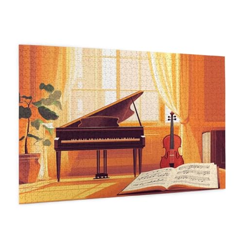 Klavier Puzzle 5000 Teile Erwachsene Puzzle Gitarre Muster Design mit Geschenkbox-Verpackung als Geschenk für Frauen, Anspruchsvolle Familienaktivität für Anfänger, Zimmer Deko 105 x 156 cm -1537y Klavier Puzzle 5000 Teile Erwachsene Puzzle Gitarre Muster Design mit Geschenkbox-Verpackung als Geschenk für Frauen, Anspruchsvolle Familienaktivität für Anfänger, Zimmer Deko 105 x 156 cm -1537y von Zyupwjyy
