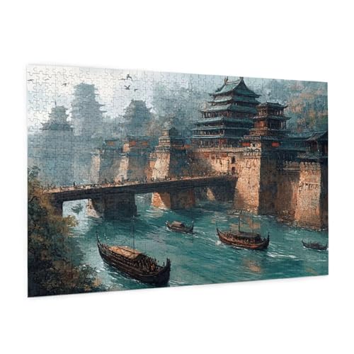 Landschaft Puzzle 1000 Teile Erwachsene Puzzle Dachboden Muster Design mit Geschenkbox-Verpackung als Geschenk für Frauen, Anspruchsvolle Familienaktivität für Anfänger, Zimmer Deko 75 x 50 cm -1919y von Zyupwjyy