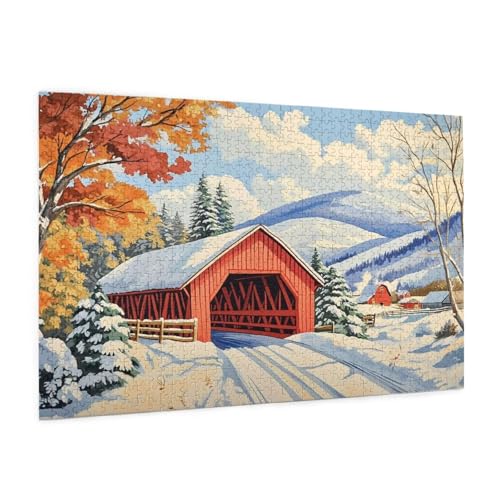 Landschaft Puzzle 1000 Teile Erwachsene Puzzle Winter Muster Design mit Geschenkbox-Verpackung als Geschenk für Frauen, Anspruchsvolle Familienaktivität für Anfänger, Zimmer Deko 75 x 50 cm -248y Landschaft Puzzle 1000 Teile Erwachsene Puzzle Winter Muster Design mit Geschenkbox-Verpackung als Geschenk für Frauen, Anspruchsvolle Familienaktivität für Anfänger, Zimmer Deko 75 x 50 cm -248y von Zyupwjyy