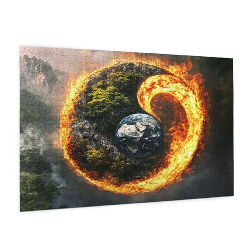Landschaft Puzzle 2000 Teile Erwachsene Puzzle Abstrakt Muster Design mit Geschenkbox-Verpackung als Geschenk für Frauen, Anspruchsvolle Familienaktivität für Anfänger, Zimmer Deko 99 x 70 cm -1909y von Zyupwjyy