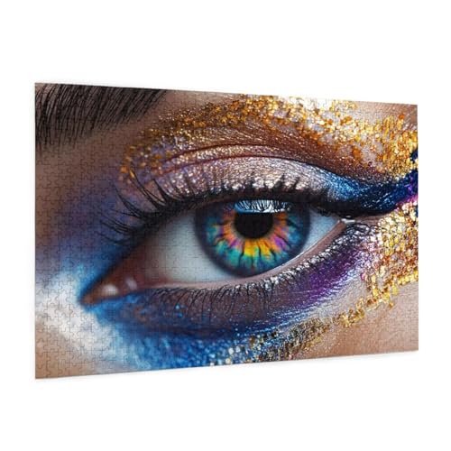 Landschaft Puzzle 2000 Teile Erwachsene Puzzle Auge Muster Design mit Geschenkbox-Verpackung als Geschenk für Frauen, Anspruchsvolle Familienaktivität für Anfänger, Zimmer Deko 99 x 70 cm -1952y von Zyupwjyy