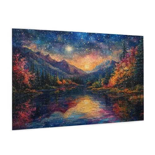 Landschaft Puzzle 2000 Teile Erwachsene Puzzle Berg Muster Design mit Geschenkbox-Verpackung als Geschenk für Frauen, Anspruchsvolle Familienaktivität für Anfänger, Zimmer Deko 99 x 70 cm -1935y von Zyupwjyy