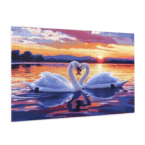 Landschaft Puzzle 2000 Teile Erwachsene Puzzle Schwan Muster Design mit Geschenkbox-Verpackung als Geschenk für Frauen, Anspruchsvolle Familienaktivität für Anfänger, Zimmer Deko 99 x 70 cm -307y Landschaft Puzzle 2000 Teile Erwachsene Puzzle Schwan Muster Design mit Geschenkbox-Verpackung als Geschenk für Frauen, Anspruchsvolle Familienaktivität für Anfänger, Zimmer Deko 99 x 70 cm -307y von Zyupwjyy