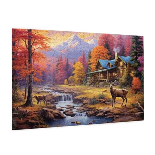 Landschaft Puzzle 2000 Teile Erwachsene Puzzle Wald Muster Design mit Geschenkbox-Verpackung als Geschenk für Frauen, Anspruchsvolle Familienaktivität für Anfänger, Zimmer Deko 99 x 70 cm -243y von Zyupwjyy