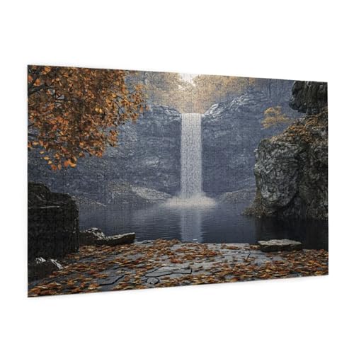 Landschaft Puzzle 2000 Teile Erwachsene Puzzle Wasserfall Muster Design mit Geschenkbox-Verpackung als Geschenk für Frauen, Anspruchsvolle Familienaktivität für Anfänger,Zimmer Deko 99 x 70 cm -1927y von Zyupwjyy