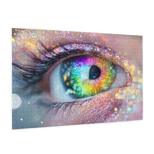 Landschaft Puzzle 300 Teile Erwachsene Puzzle Auge Muster Design mit Geschenkbox-Verpackung als Geschenk für Frauen, Anspruchsvolle Familienaktivität für Anfänger, Zimmer Deko 40 x 28 cm -1953y von Zyupwjyy