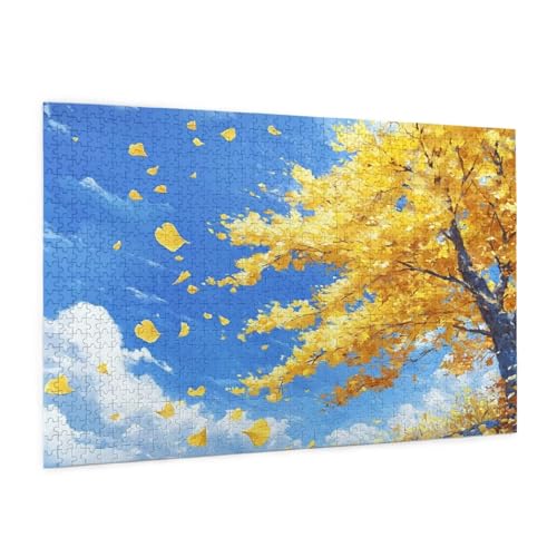 Landschaft Puzzle 300 Teile Erwachsene Puzzle Baum Muster Design mit Geschenkbox-Verpackung als Geschenk für Frauen, Anspruchsvolle Familienaktivität für Anfänger, Zimmer Deko 40 x 28 cm -290y von Zyupwjyy