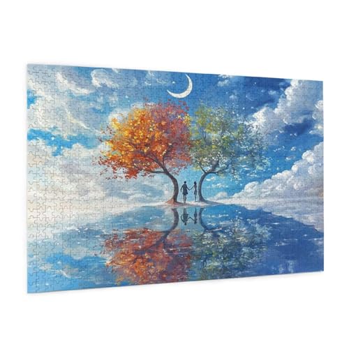 Landschaft Puzzle 300 Teile Erwachsene Puzzle Baum Muster Design mit Geschenkbox-Verpackung als Geschenk für Frauen, Anspruchsvolle Familienaktivität für Anfänger, Zimmer Deko 40 x 28 cm -732y Landschaft Puzzle 300 Teile Erwachsene Puzzle Baum Muster Design mit Geschenkbox-Verpackung als Geschenk für Frauen, Anspruchsvolle Familienaktivität für Anfänger, Zimmer Deko 40 x 28 cm -732y von Zyupwjyy