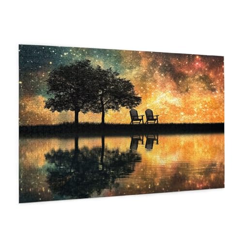 Landschaft Puzzle 5000 Teile Erwachsene Puzzle Fantasie Muster Design mit Geschenkbox-Verpackung als Geschenk für Frauen, Anspruchsvolle Familienaktivität für Anfänger,Zimmer Deko 105 x 156 cm -1922y von Zyupwjyy