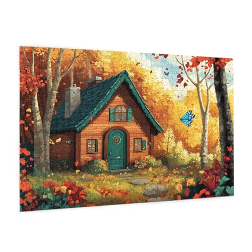 Landschaft Puzzle 5000 Teile Erwachsene Puzzle Haus Muster Design mit Geschenkbox-Verpackung als Geschenk für Frauen, Anspruchsvolle Familienaktivität für Anfänger, Zimmer Deko 105 x 156 cm -1916y von Zyupwjyy