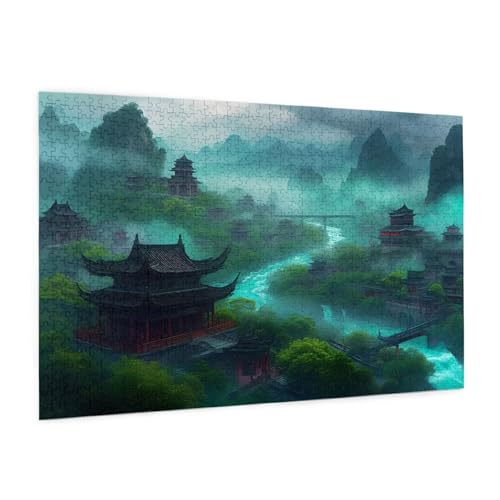 Landschaft Puzzle 5000 Teile Erwachsene Puzzle Wald Muster Design mit Geschenkbox-Verpackung als Geschenk für Frauen, Anspruchsvolle Familienaktivität für Anfänger, Zimmer Deko 105 x 156 cm -1911y von Zyupwjyy