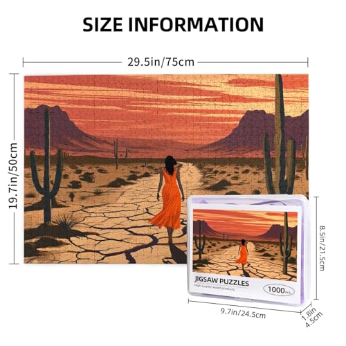 Landschaft Puzzle 5000 Teile Erwachsene Puzzle Wüste Muster Design mit Geschenkbox-Verpackung als Geschenk für Frauen, Anspruchsvolle Familienaktivität für Anfänger, Zimmer Deko 105 x 156 cm -1934y von Zyupwjyy