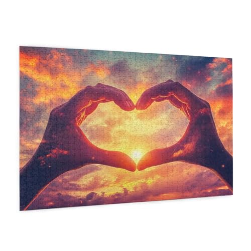 Liebe Puzzle 5000 Teile Erwachsene Puzzle Landschaft Muster Design mit Geschenkbox-Verpackung als Geschenk für Frauen, Anspruchsvolle Familienaktivität für Anfänger, Zimmer Deko 105 x 156 cm -1126y von Zyupwjyy