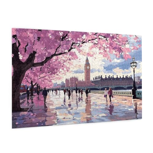 London Puzzle 1000 Teile Erwachsene Puzzle Landschaft Muster Design mit Geschenkbox-Verpackung als Geschenk für Frauen, Anspruchsvolle Familienaktivität für Anfänger, Zimmer Deko 75 x 50 cm -825y London Puzzle 1000 Teile Erwachsene Puzzle Landschaft Muster Design mit Geschenkbox-Verpackung als Geschenk für Frauen, Anspruchsvolle Familienaktivität für Anfänger, Zimmer Deko 75 x 50 cm -825y von Zyupwjyy