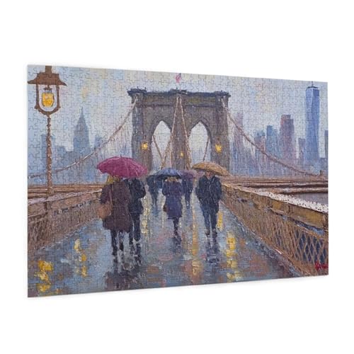 London Puzzle 2000 Teile Erwachsene Puzzle Brücke Muster Design mit Geschenkbox-Verpackung als Geschenk für Frauen, Anspruchsvolle Familienaktivität für Anfänger, Zimmer Deko 99 x 70 cm -2046y von Zyupwjyy