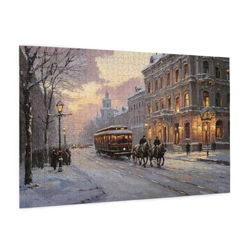 London Puzzle 2000 Teile Erwachsene Puzzle Straße Muster Design mit Geschenkbox-Verpackung als Geschenk für Frauen, Anspruchsvolle Familienaktivität für Anfänger, Zimmer Deko 99 x 70 cm -2040y von Zyupwjyy