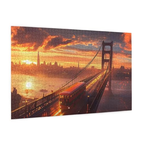 London Puzzle 300 Teile Erwachsene Puzzle Bus Muster Design mit Geschenkbox-Verpackung als Geschenk für Frauen, Anspruchsvolle Familienaktivität für Erwachsene Anfänger, Zimmer Deko 40 x 28 cm -813y London Puzzle 300 Teile Erwachsene Puzzle Bus Muster Design mit Geschenkbox-Verpackung als Geschenk für Frauen, Anspruchsvolle Familienaktivität für Erwachsene Anfänger, Zimmer Deko 40 x 28 cm -813y von Zyupwjyy